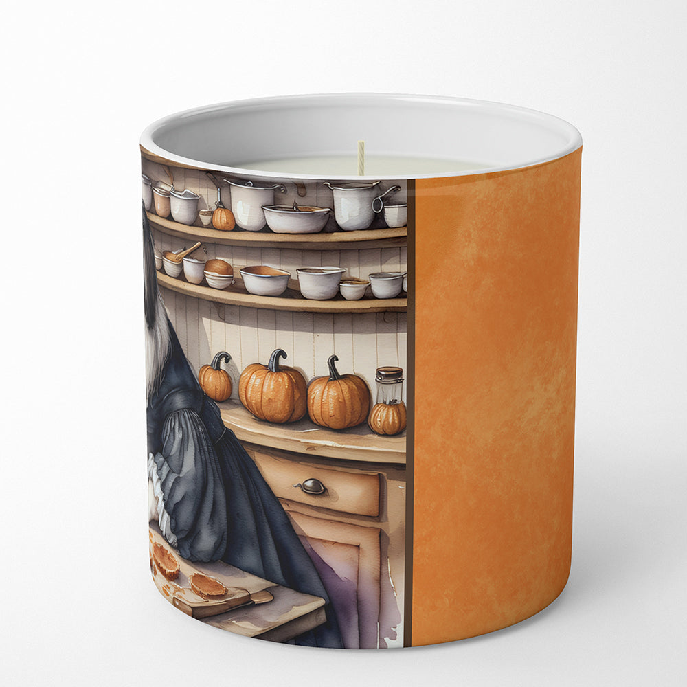 Bearded Collie Fall Kitchen Pumpkins Decorative Soy Candle Nature Soy Wax Essential Oil Home Decor Ideal for Bedroom Kitchen Bath Office Gift, 10 oz