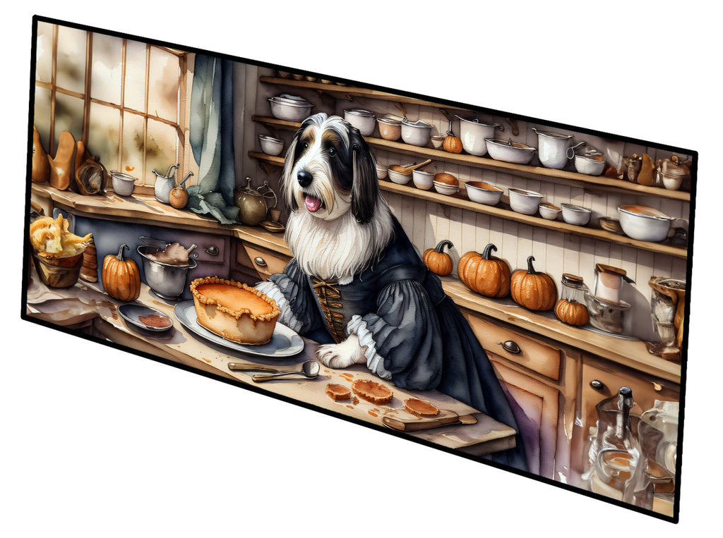 Bearded Collie Fall Kitchen Pumpkins Runner Mat 28x58 Front Door Mat Indoor Outdoor Rugs for Entryway Hallway Foyer Non Slip Washable Wide Doormat