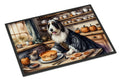 Bearded Collie Fall Kitchen Pumpkins Doormat Indoor Outdoor 18H X 27W Front Door Mat Rugs for Entryway, Non Slip Washable