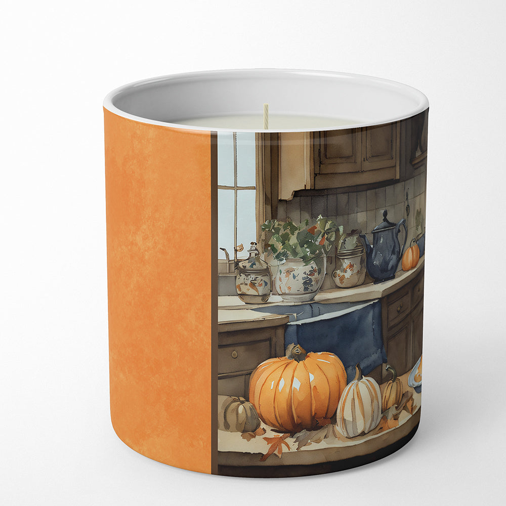 Belgian Malinois Fall Kitchen Pumpkins Decorative Soy Candle Nature Soy Wax Essential Oil Home Decor Ideal for Bedroom Kitchen Bath Office Gift, 10 oz