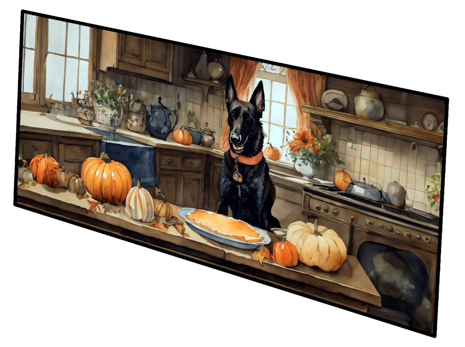 Belgian Malinois Fall Kitchen Pumpkins Runner Mat 28x58 Front Door Mat Indoor Outdoor Rugs for Entryway Hallway Foyer Non Slip Washable Wide Doormat