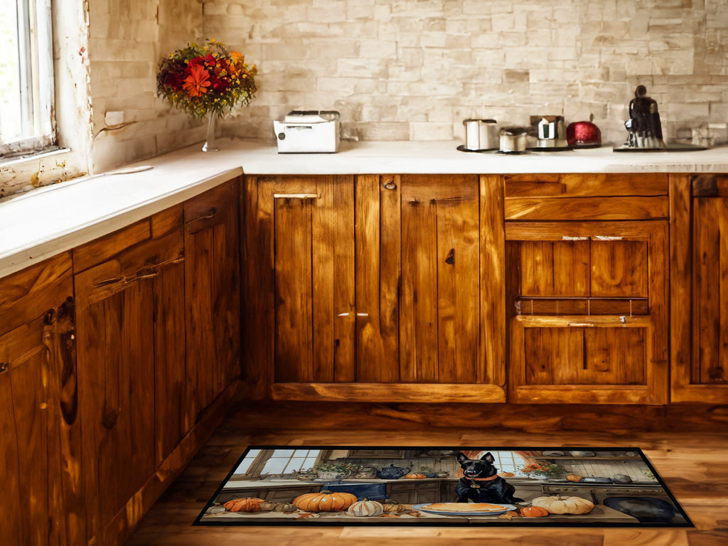 Belgian Malinois Fall Kitchen Pumpkins Runner Mat 28x58 Front Door Mat Indoor Outdoor Rugs for Entryway Hallway Foyer Non Slip Washable Wide Doormat