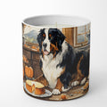 Bernese Mountain Dog Fall Kitchen Pumpkins Decorative Soy Candle Nature Soy Wax Essential Oil Home Decor Ideal for Bedroom Kitchen Bath Office Gift, 10 oz