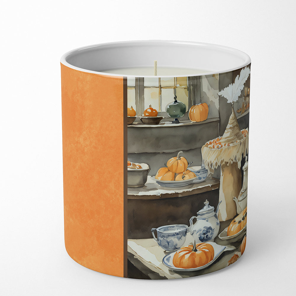 Bichon Frise Fall Kitchen Pumpkins Decorative Soy Candle Nature Soy Wax Essential Oil Home Decor Ideal for Bedroom Kitchen Bath Office Gift, 10 oz