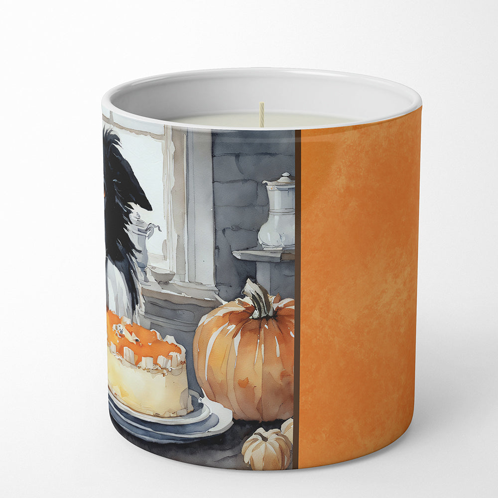 Border Collie Fall Kitchen Pumpkins Decorative Soy Candle Nature Soy Wax Essential Oil Home Decor Ideal for Bedroom Kitchen Bath Office Gift, 10 oz