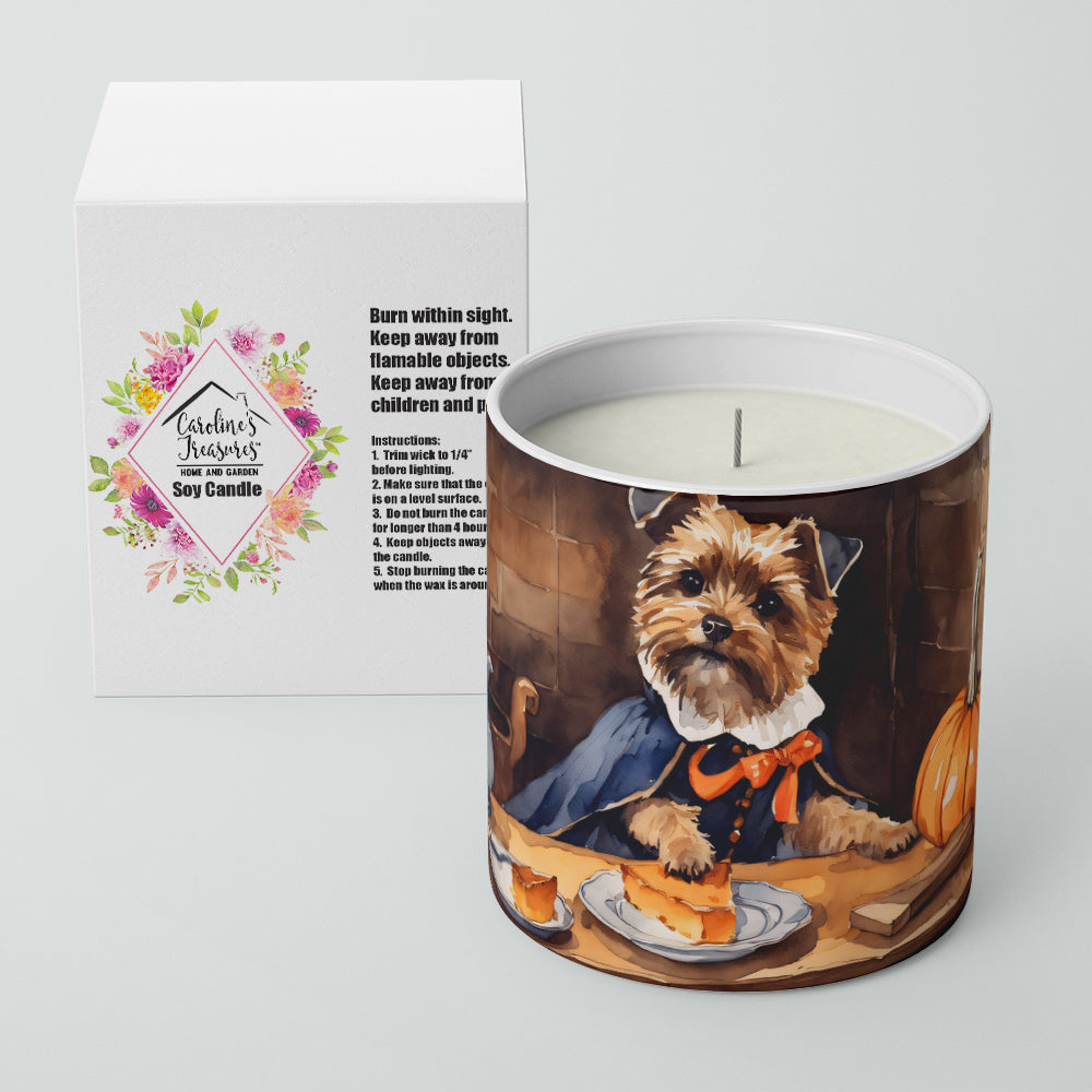 Border Terrier Fall Kitchen Pumpkins Decorative Soy Candle Nature Soy Wax Essential Oil Home Decor Ideal for Bedroom Kitchen Bath Office Gift, 10 oz