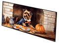 Border Terrier Fall Kitchen Pumpkins Runner Mat 28x58 Front Door Mat Indoor Outdoor Rugs for Entryway Hallway Foyer Non Slip Washable Wide Doormat