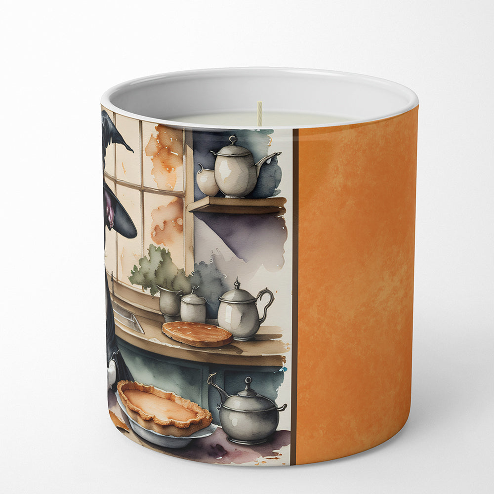 Boston Terrier Fall Kitchen Pumpkins Decorative Soy Candle Nature Soy Wax Essential Oil Home Decor Ideal for Bedroom Kitchen Bath Office Gift, 10 oz