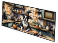 Boston Terrier Fall Kitchen Pumpkins Runner Mat 28x58 Front Door Mat Indoor Outdoor Rugs for Entryway Hallway Foyer Non Slip Washable Wide Doormat