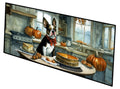 Boston Terrier Fall Kitchen Pumpkins Runner Mat 28x58 Front Door Mat Indoor Outdoor Rugs for Entryway Hallway Foyer Non Slip Washable Wide Doormat