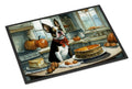 Boston Terrier Fall Kitchen Pumpkins Doormat Indoor Outdoor 24H X 36W Front Door Mat Rugs for Entryway, Non Slip Washable Low Pile,