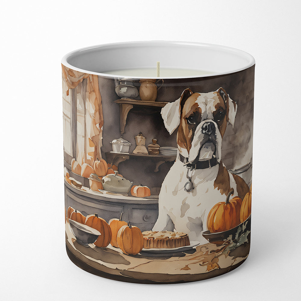 Boxer Fall Kitchen Pumpkins Decorative Soy Candle Nature Soy Wax Essential Oil Home Decor Ideal for Bedroom Kitchen Bath Office Gift, 10 oz