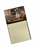Boxer Fall Kitchen Pumpkins Watercolor Sticky Note Holder Refillable Dispenser Desk Accessory 3x3 Pad Gift