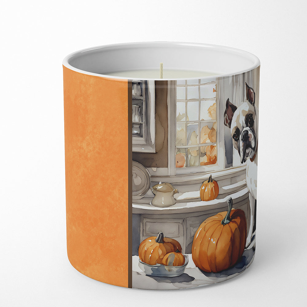 Boxer Fall Kitchen Pumpkins Decorative Soy Candle Nature Soy Wax Essential Oil Home Decor Ideal for Bedroom Kitchen Bath Office Gift, 10 oz