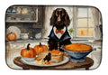 Boykin Spaniel Fall Kitchen Pumpkins Dish Drying Mat Absorbent Dish Drying Mat Pad for Kitchen Counter Dish Drainer Mat for Countertop, 14 x 21", Multicolor