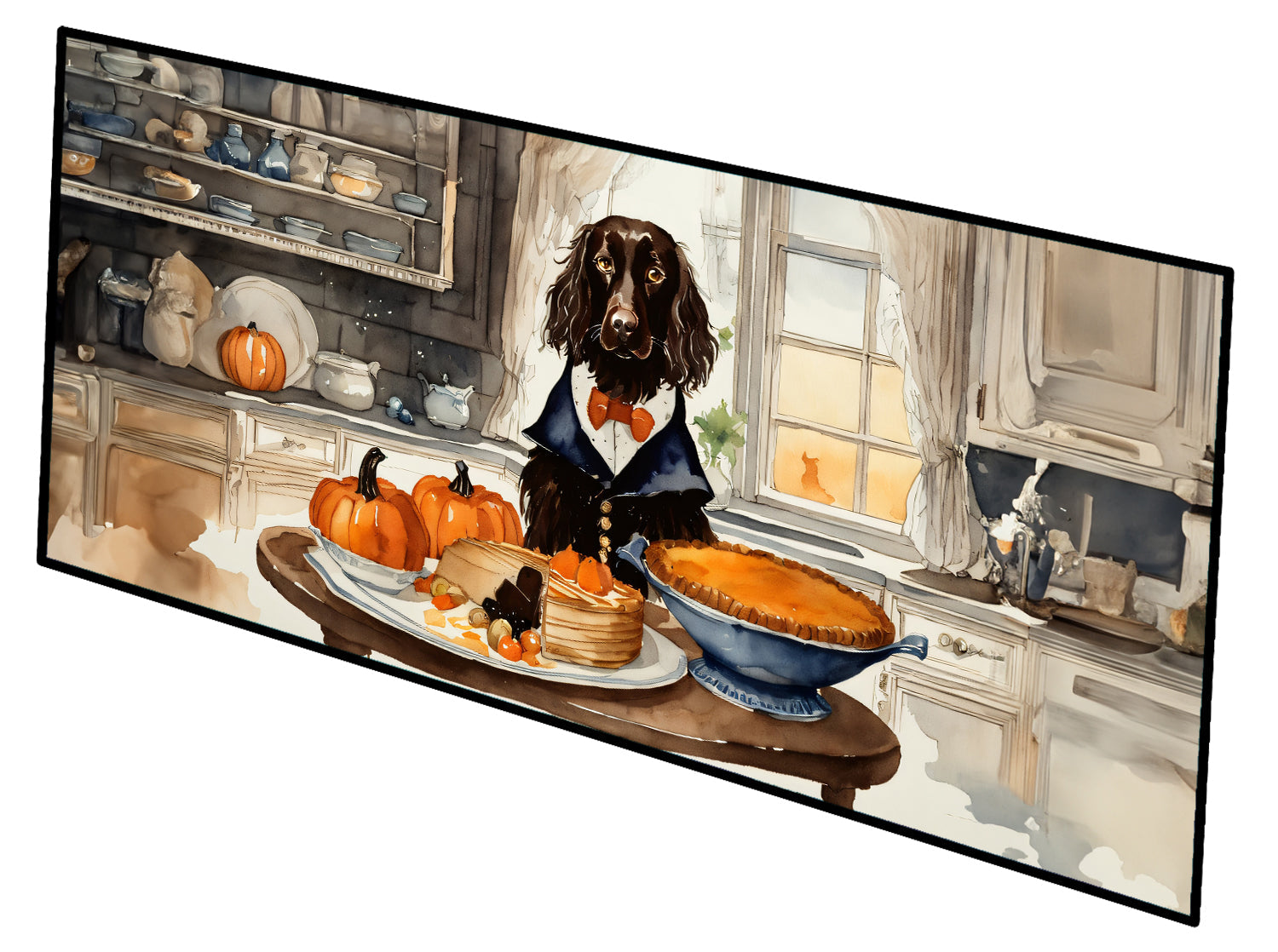 Boykin Spaniel Fall Kitchen Pumpkins Runner Mat 28x58 Front Door Mat Indoor Outdoor Rugs for Entryway Hallway Foyer Non Slip Washable Wide Doormat