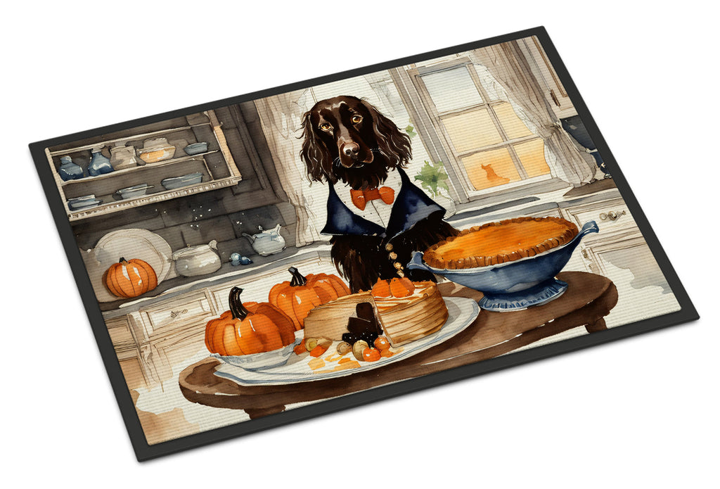Boykin Spaniel Fall Kitchen Pumpkins Doormat Indoor Outdoor 18H X 27W Front Door Mat Rugs for Entryway, Non Slip Washable