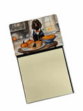 Boykin Spaniel Fall Kitchen Pumpkins Watercolor Sticky Note Holder Refillable Dispenser Desk Accessory 3x3 Pad Gift