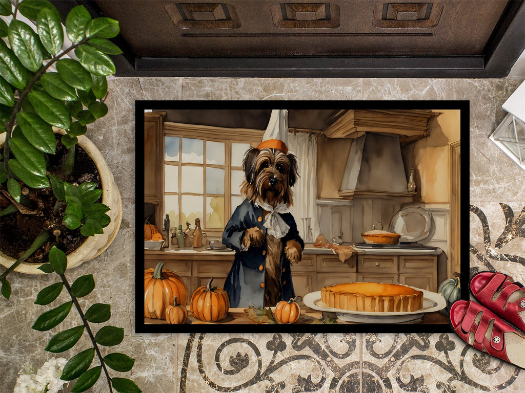 Briard Fall Kitchen Pumpkins Doormat Indoor Outdoor 24H X 36W Front Door Mat Rugs for Entryway, Non Slip Washable Low Pile,
