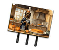 Briard Fall Kitchen Pumpkins Leash or Key Holder Wall Hooks, Coat Rack Wall Mount, for Hanging Keys, Towels, Aprons, Leashes