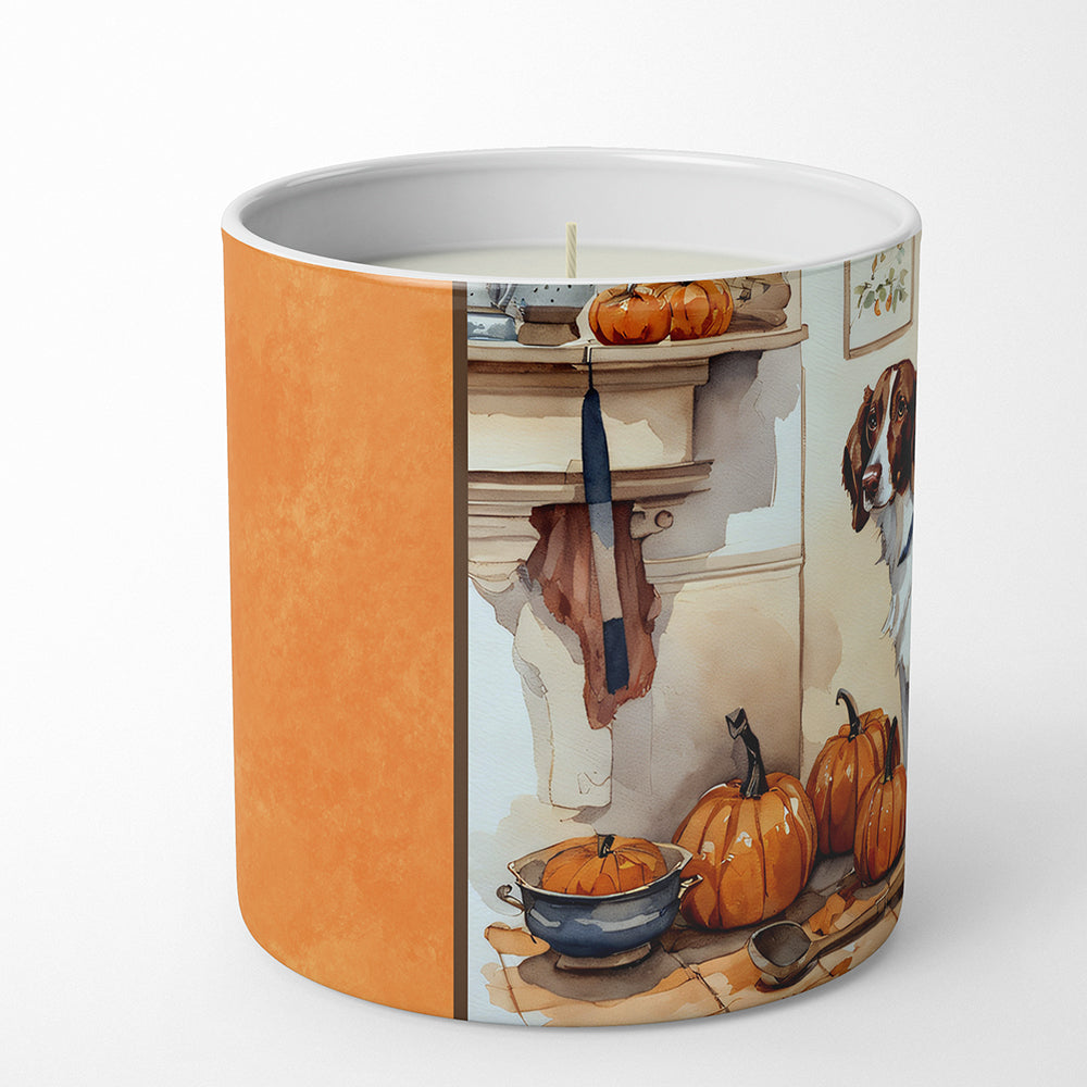 Brittany Fall Kitchen Pumpkins Decorative Soy Candle Nature Soy Wax Essential Oil Home Decor Ideal for Bedroom Kitchen Bath Office Gift, 10 oz