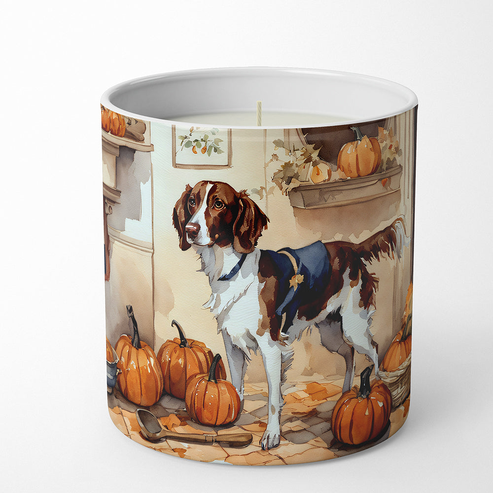 Brittany Fall Kitchen Pumpkins Decorative Soy Candle Nature Soy Wax Essential Oil Home Decor Ideal for Bedroom Kitchen Bath Office Gift, 10 oz