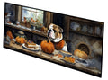 English Bulldog Fall Kitchen Pumpkins Runner Mat 28x58 Front Door Mat Indoor Outdoor Rugs for Entryway Hallway Foyer Non Slip Washable Wide Doormat