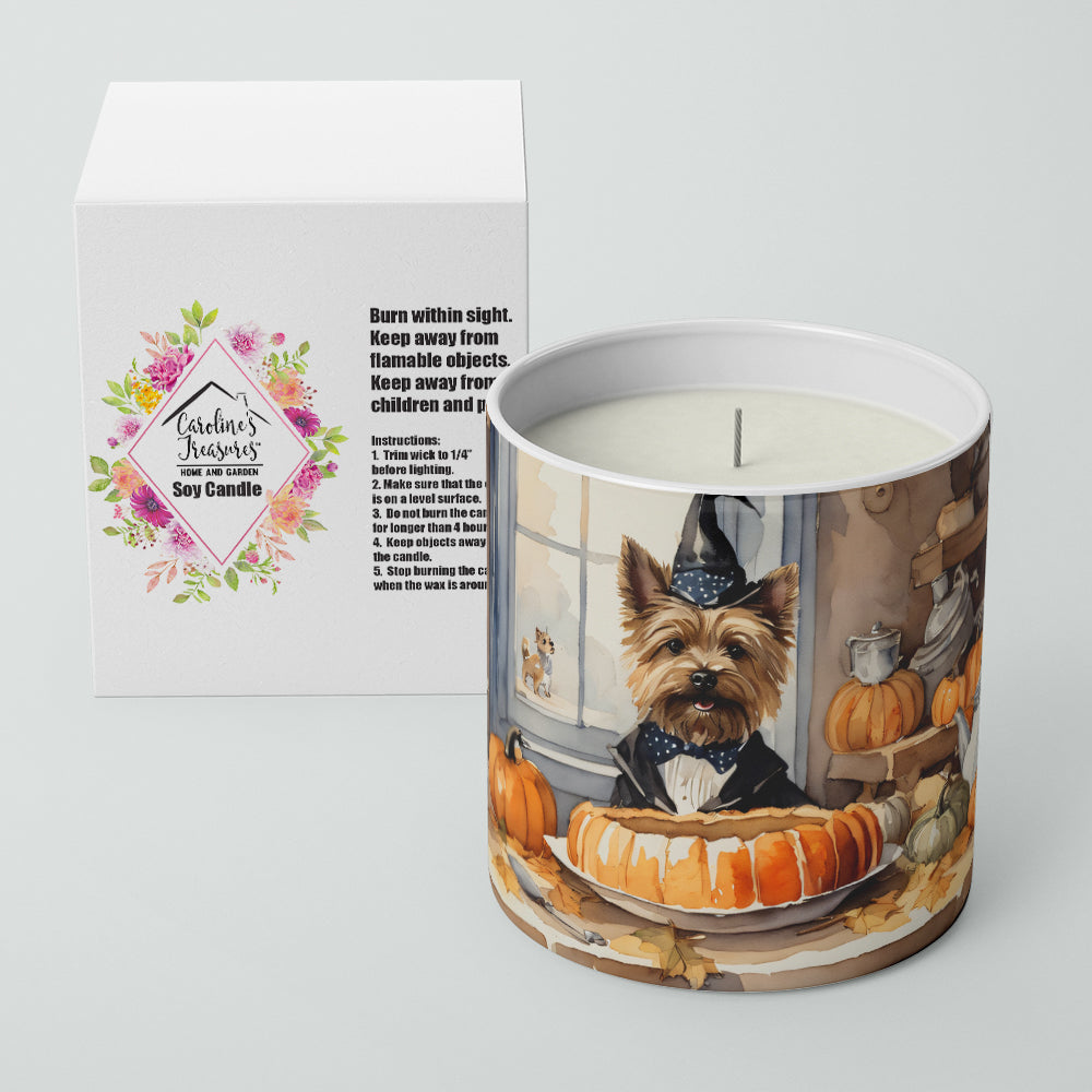 Cairn Terrier Fall Kitchen Pumpkins Decorative Soy Candle Nature Soy Wax Essential Oil Home Decor Ideal for Bedroom Kitchen Bath Office Gift, 10 oz