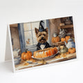 Cairn Terrier Fall Kitchen Pumpkins Greeting Cards Pack of 8 Blank Cards with Envelopes Whimsical A7 Size 5x7