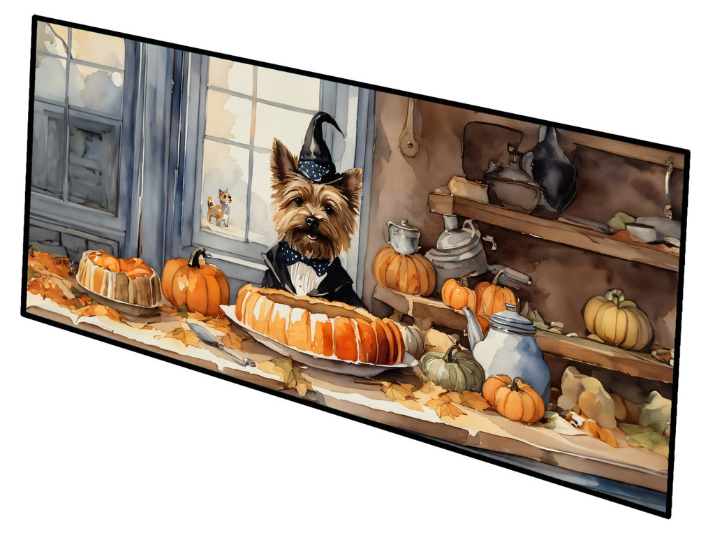 Cairn Terrier Fall Kitchen Pumpkins Runner Mat 28x58 Front Door Mat Indoor Outdoor Rugs for Entryway Hallway Foyer Non Slip Washable Wide Doormat