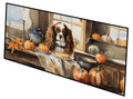 Cavalier Spaniel Fall Kitchen Pumpkins Runner Mat 28x58 Front Door Mat Indoor Outdoor Rugs for Entryway Hallway Foyer Non Slip Washable Wide Doormat