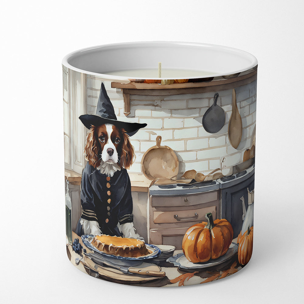 Cavalier Spaniel Fall Kitchen Pumpkins Decorative Soy Candle Nature Soy Wax Essential Oil Home Decor Ideal for Bedroom Kitchen Bath Office Gift, 10 oz