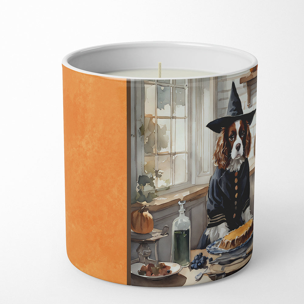 Cavalier Spaniel Fall Kitchen Pumpkins Decorative Soy Candle Nature Soy Wax Essential Oil Home Decor Ideal for Bedroom Kitchen Bath Office Gift, 10 oz