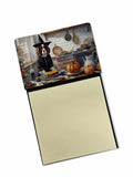 Cavalier Spaniel Fall Kitchen Pumpkins Watercolor Sticky Note Holder Refillable Dispenser Desk Accessory 3x3 Pad Gift
