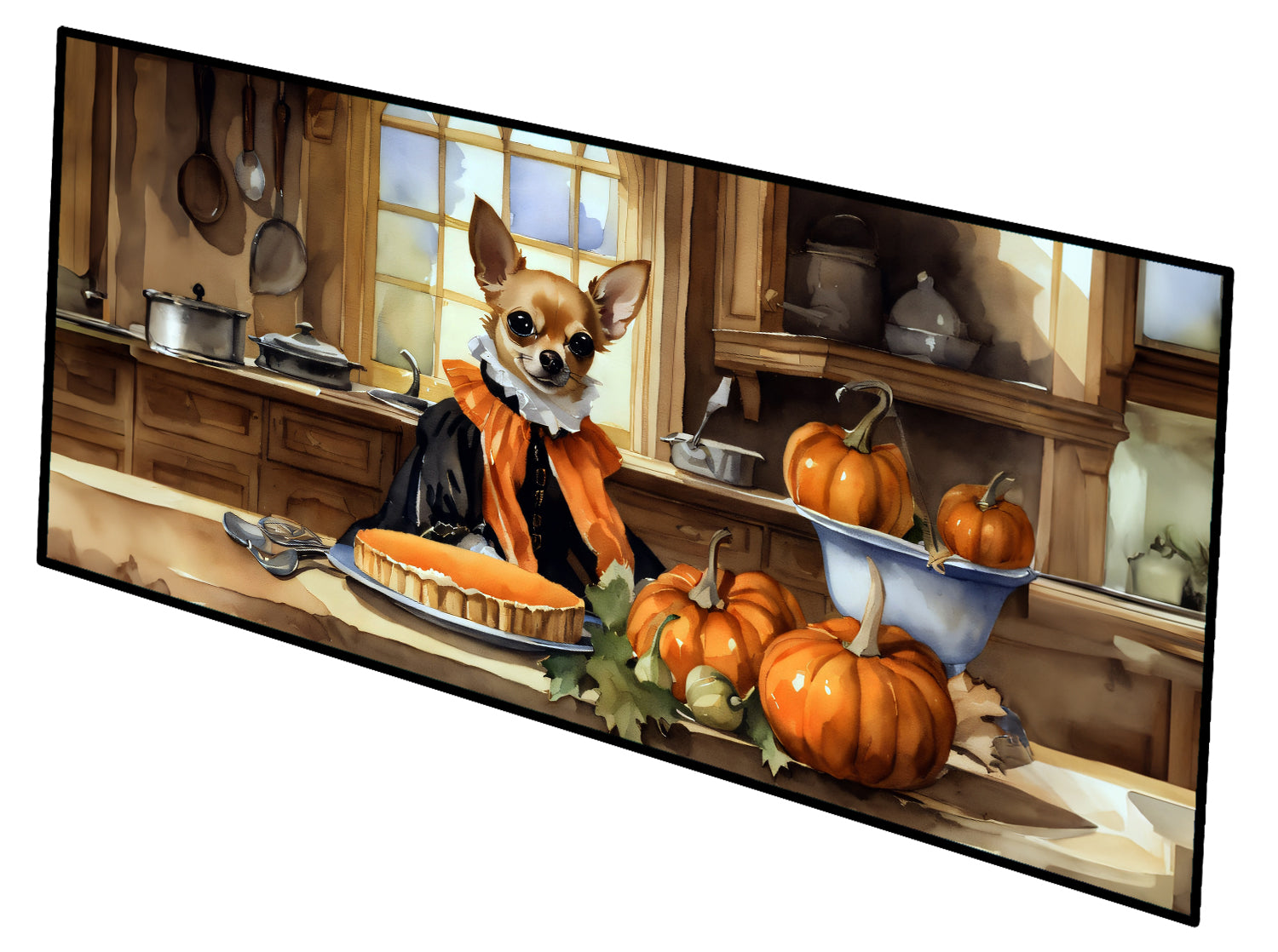Chihuahua Fall Kitchen Pumpkins Runner Mat 28x58 Front Door Mat Indoor Outdoor Rugs for Entryway Hallway Foyer Non Slip Washable Wide Doormat