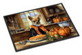 Chihuahua Fall Kitchen Pumpkins Doormat Indoor Outdoor 18H X 27W Front Door Mat Rugs for Entryway, Non Slip Washable