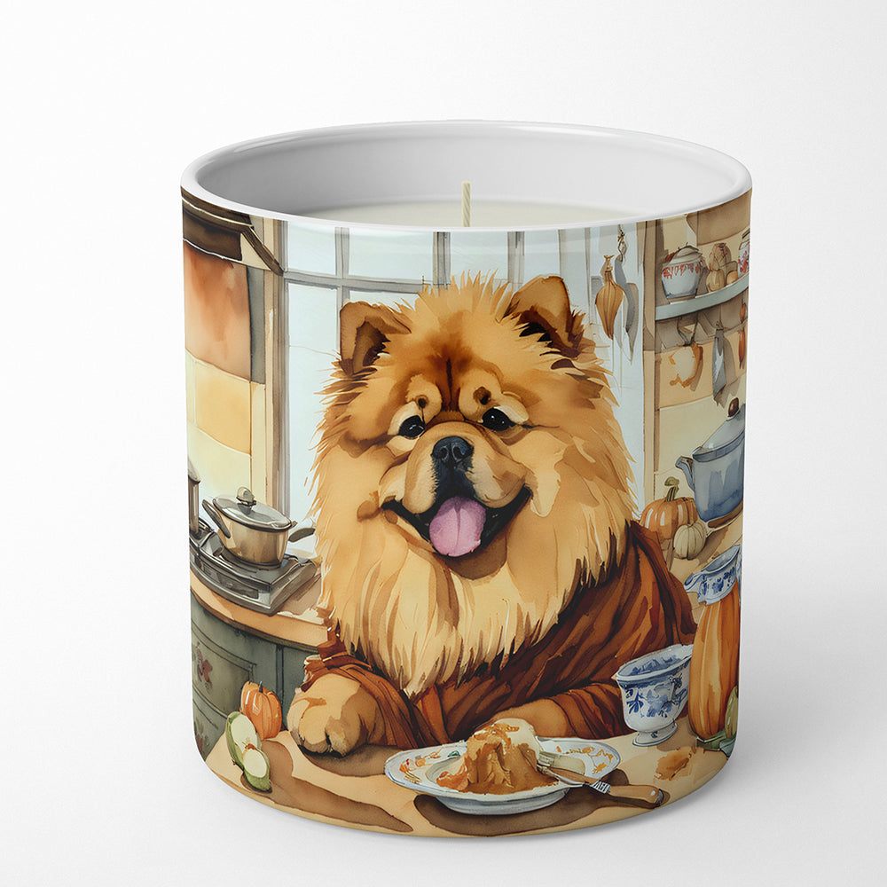 Chow Chow Fall Kitchen Pumpkins Decorative Soy Candle Nature Soy Wax Essential Oil Home Decor Ideal for Bedroom Kitchen Bath Office Gift, 10 oz