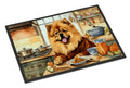 Chow Chow Fall Kitchen Pumpkins Doormat Indoor Outdoor 24H X 36W Front Door Mat Rugs for Entryway, Non Slip Washable Low Pile,
