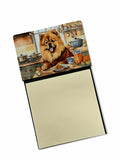 Chow Chow Fall Kitchen Pumpkins Watercolor Sticky Note Holder Refillable Dispenser Desk Accessory 3x3 Pad Gift