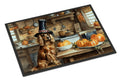Cocker Spaniel Fall Kitchen Pumpkins Doormat Indoor Outdoor 18H X 27W Front Door Mat Rugs for Entryway, Non Slip Washable