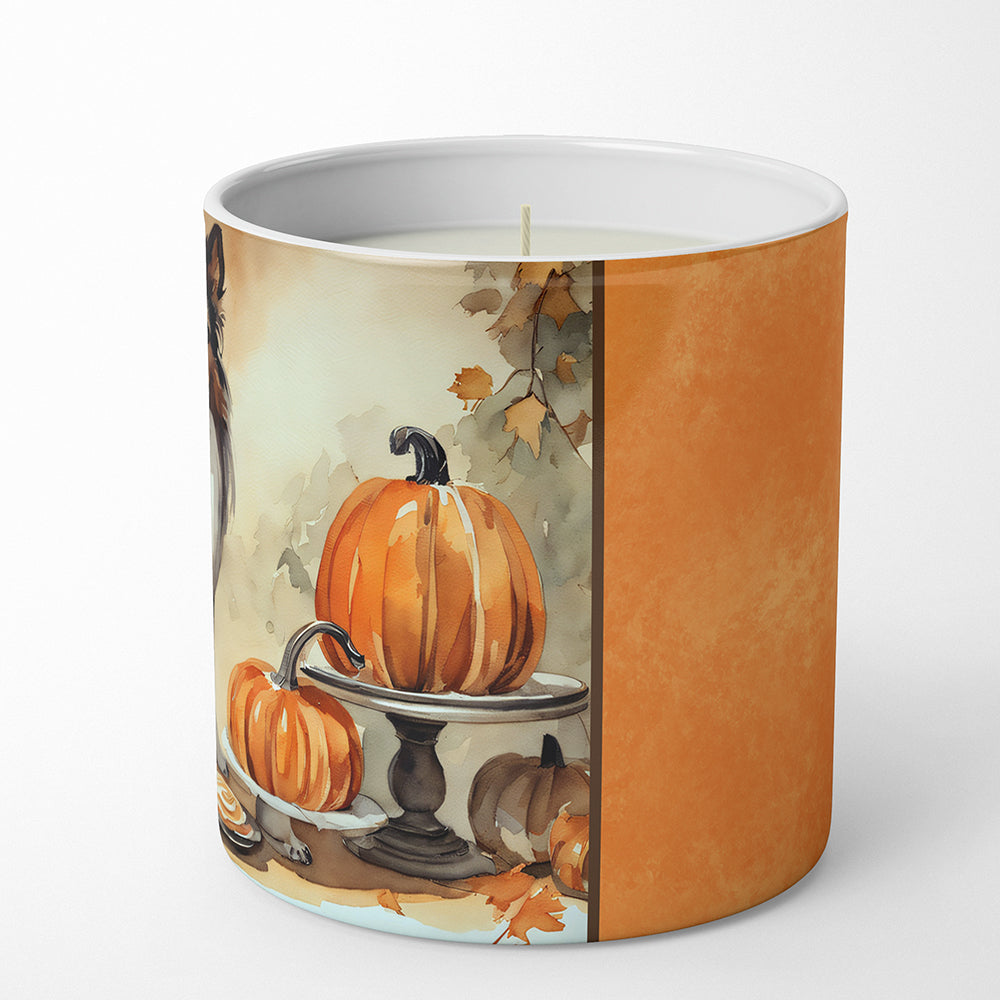 Collie Fall Kitchen Pumpkins Decorative Soy Candle Nature Soy Wax Essential Oil Home Decor Ideal for Bedroom Kitchen Bath Office Gift, 10 oz