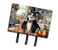 Corgi Fall Kitchen Pumpkins Leash or Key Holder Wall Hooks, Coat Rack Wall Mount, for Hanging Keys, Towels, Aprons, Leashes