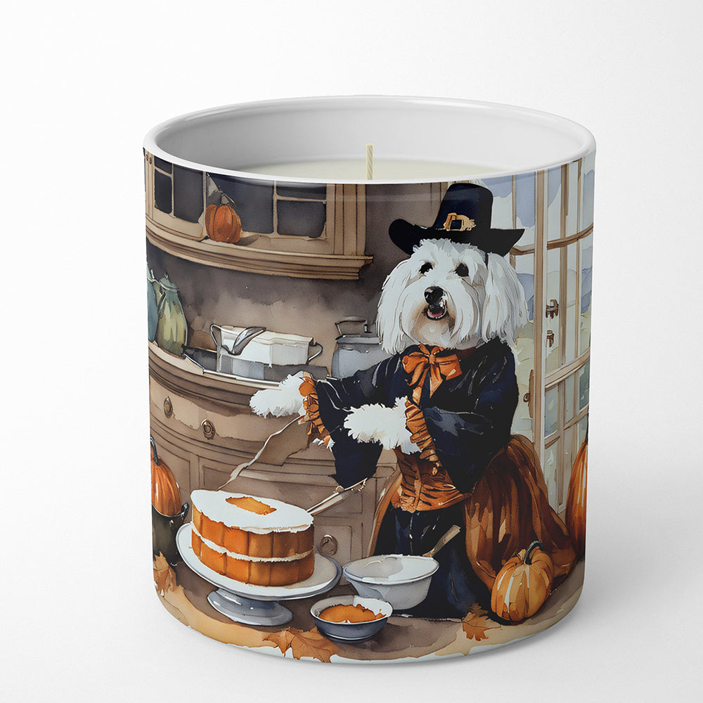 Coton De Tulear Fall Kitchen Pumpkins Decorative Soy Candle Nature Soy Wax Essential Oil Home Decor Ideal for Bedroom Kitchen Bath Office Gift, 10 oz