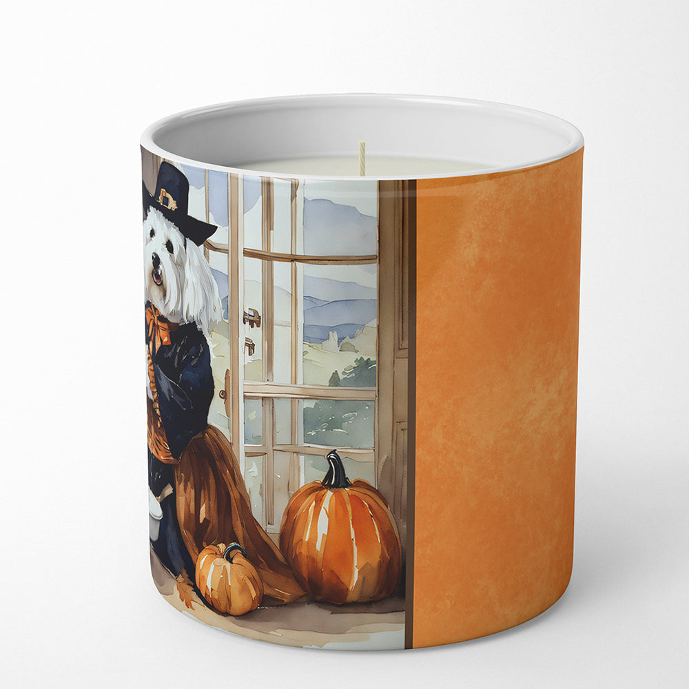 Coton De Tulear Fall Kitchen Pumpkins Decorative Soy Candle Nature Soy Wax Essential Oil Home Decor Ideal for Bedroom Kitchen Bath Office Gift, 10 oz