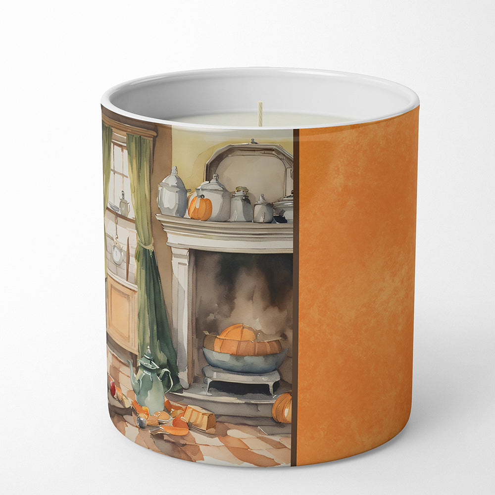 Dachshund Fall Kitchen Pumpkins Decorative Soy Candle Nature Soy Wax Essential Oil Home Decor Ideal for Bedroom Kitchen Bath Office Gift, 10 oz