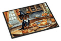Dachshund Fall Kitchen Pumpkins Doormat Indoor Outdoor 18H X 27W Front Door Mat Rugs for Entryway, Non Slip Washable