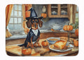 Dachshund Fall Kitchen Pumpkins Memory Foam Kitchen Mat Machine Washable Anti-Fatigue Cushion Comfort Bath or Kitchen Rug