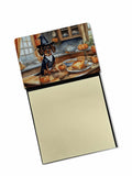 Dachshund Fall Kitchen Pumpkins Watercolor Sticky Note Holder Refillable Dispenser Desk Accessory 3x3 Pad Gift