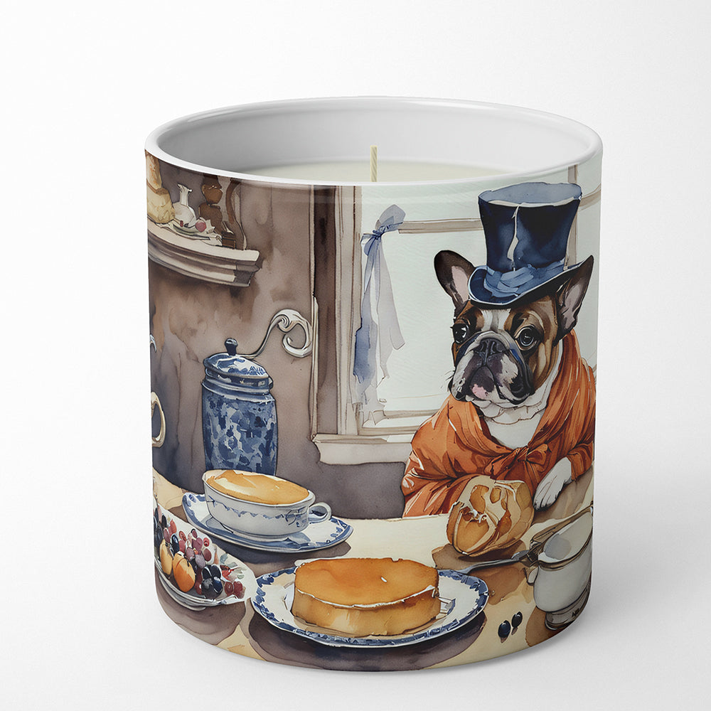 French Bulldog Fall Kitchen Pumpkins Decorative Soy Candle Nature Soy Wax Essential Oil Home Decor Ideal for Bedroom Kitchen Bath Office Gift, 10 oz
