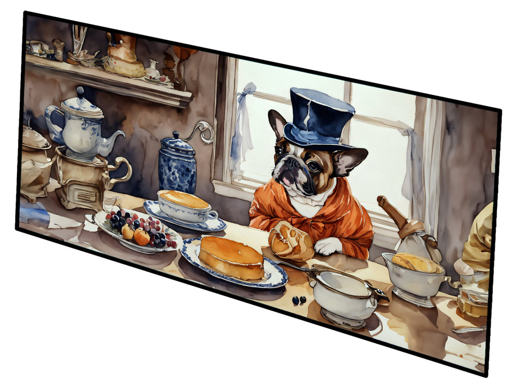 French Bulldog Fall Kitchen Pumpkins Runner Mat 28x58 Front Door Mat Indoor Outdoor Rugs for Entryway Hallway Foyer Non Slip Washable Wide Doormat